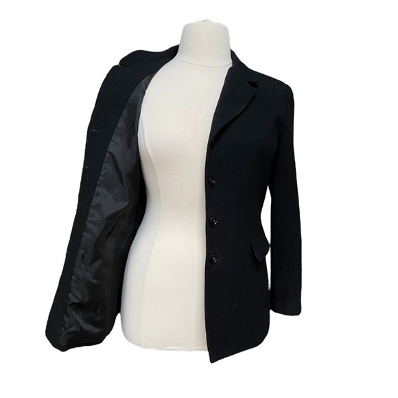 Vintage 100% Pure Wool 3 Button Black Blazer‎ By Norton McNaughton Size: 14 - Picture 3 of 8